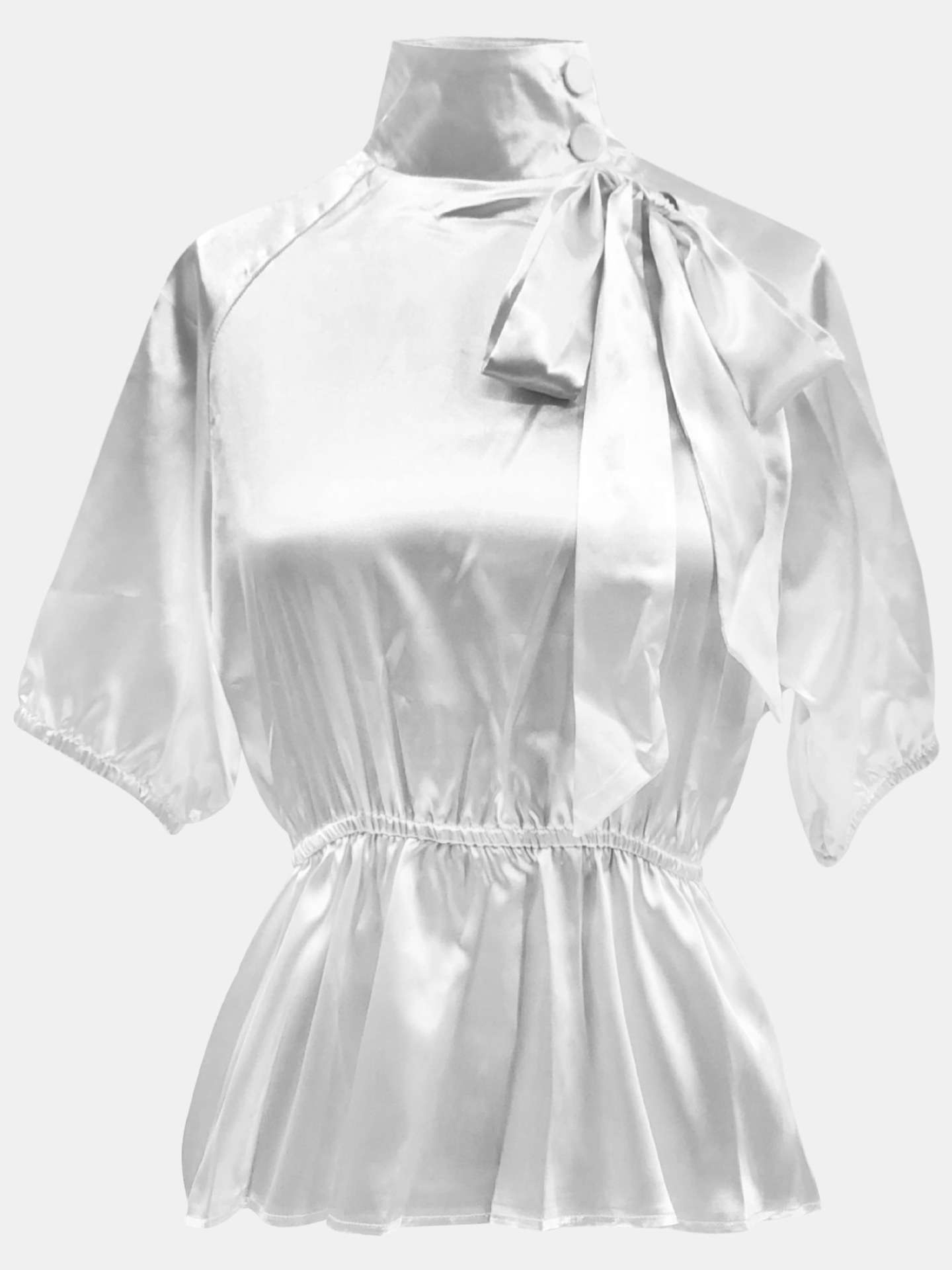 Satin Elegance Bow-Tie Blouse image 7