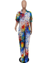 Half Sleeve Printed Baggy Jumpsuit image 2