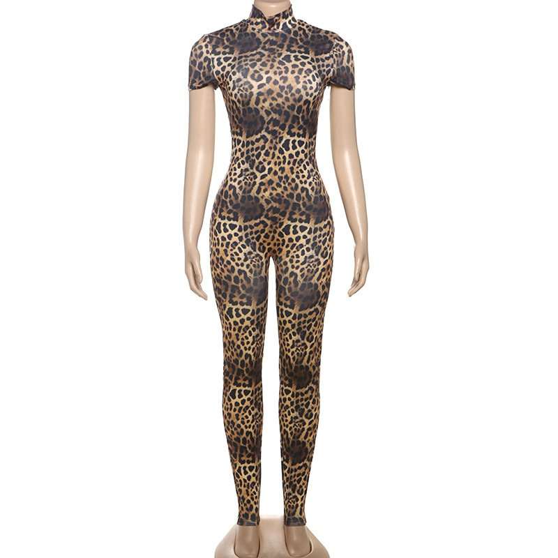 Printed Backless Bodycon Jumpsuit image 4