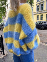 Colorful Oversized Striped Sweater image 3