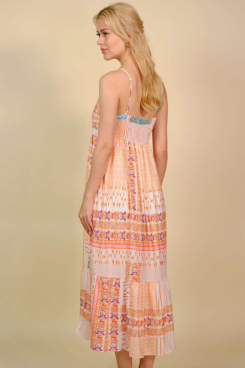 Boho-Chic Strappy Maxi Dress image 3