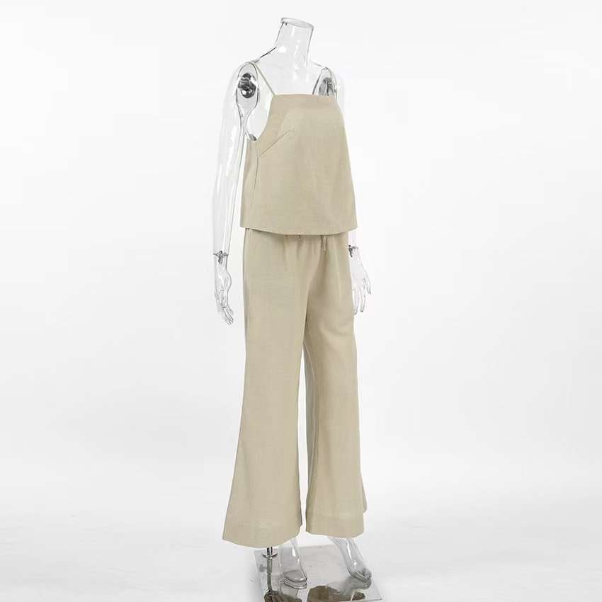 Back-Tie Top and wide Pant Set image 3