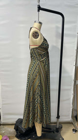 Bohemian Patterned Cut-Out Maxi Dress image 3
