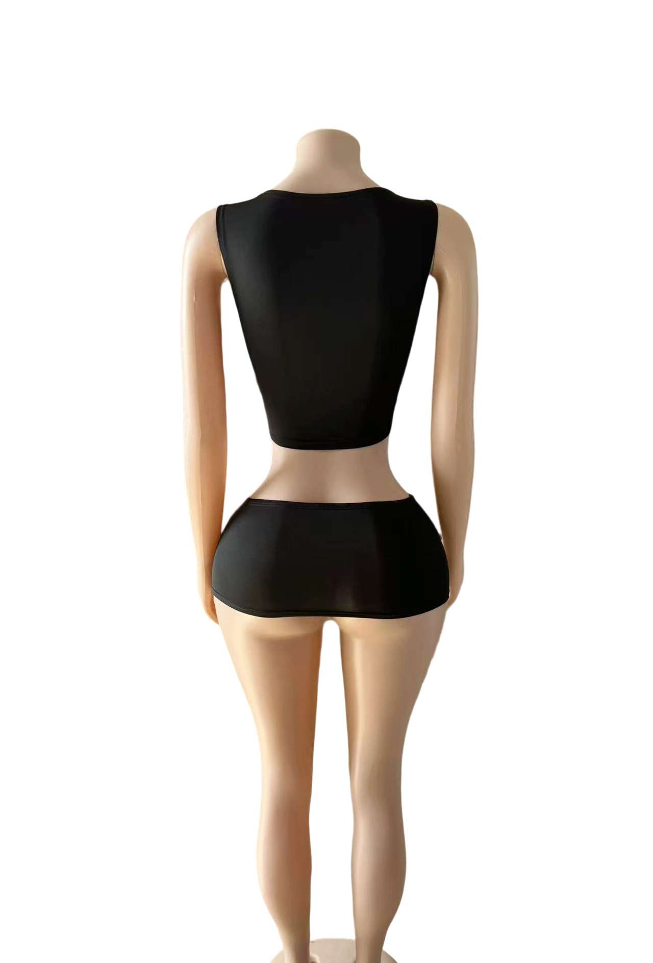 Black Censored Two-Piece Athletic Set image 3