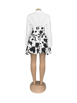 White Floral High-Waisted Skirt Dress image 6
