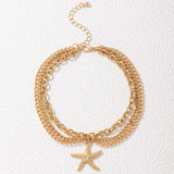Gold Starfish Anklet image 4