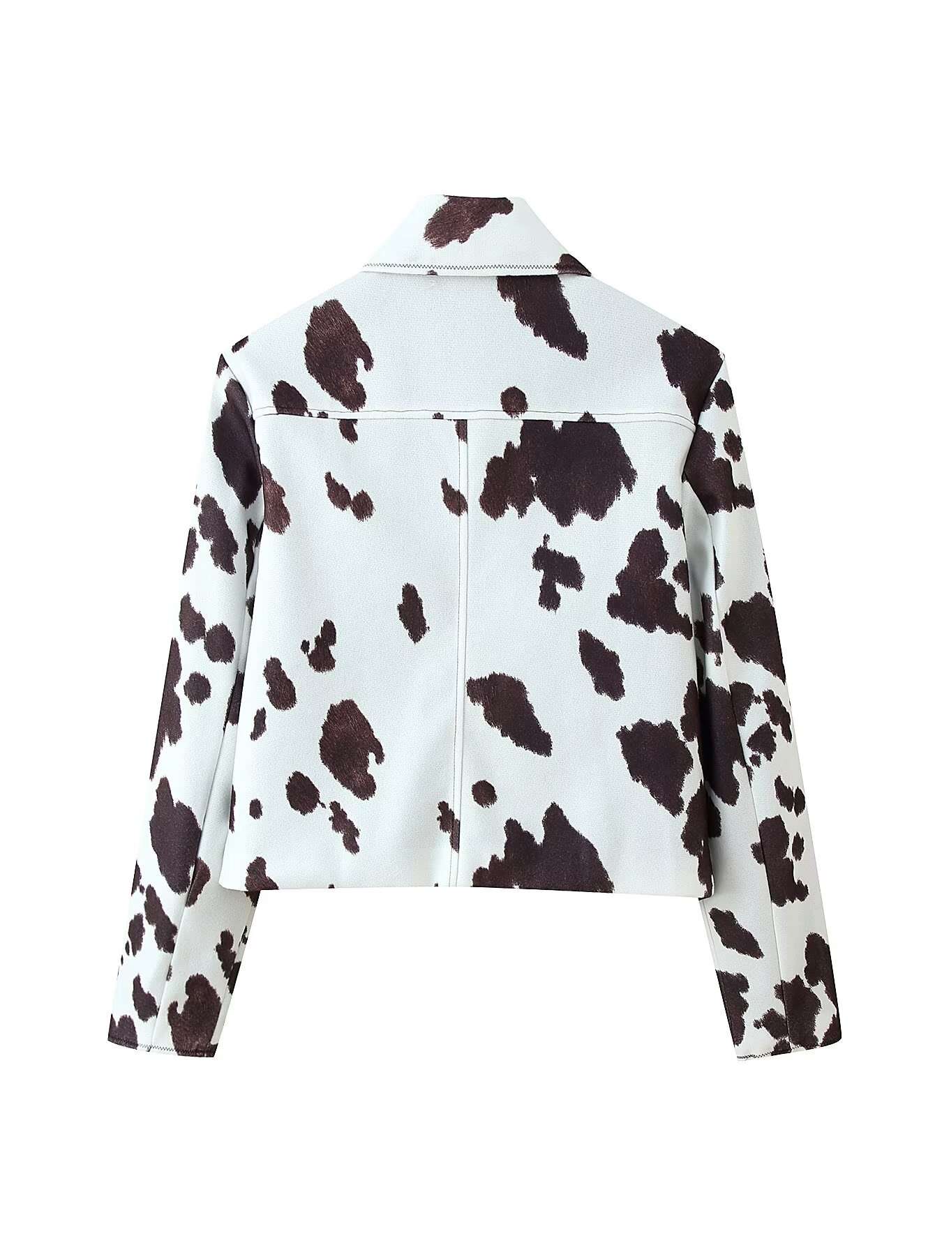 Cow Print Faux Shearling Jacket image 2