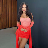 Elegant Night Out Dress - L, Red image