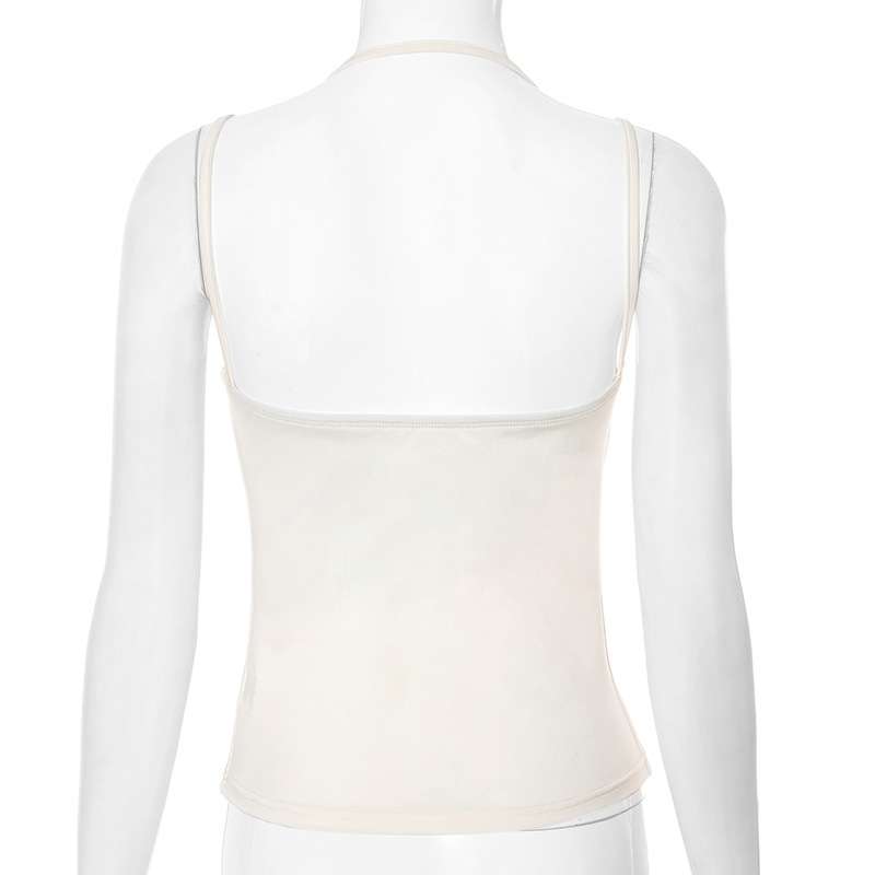 Double-Strap Sleeveless Top with Structured Fit image 4