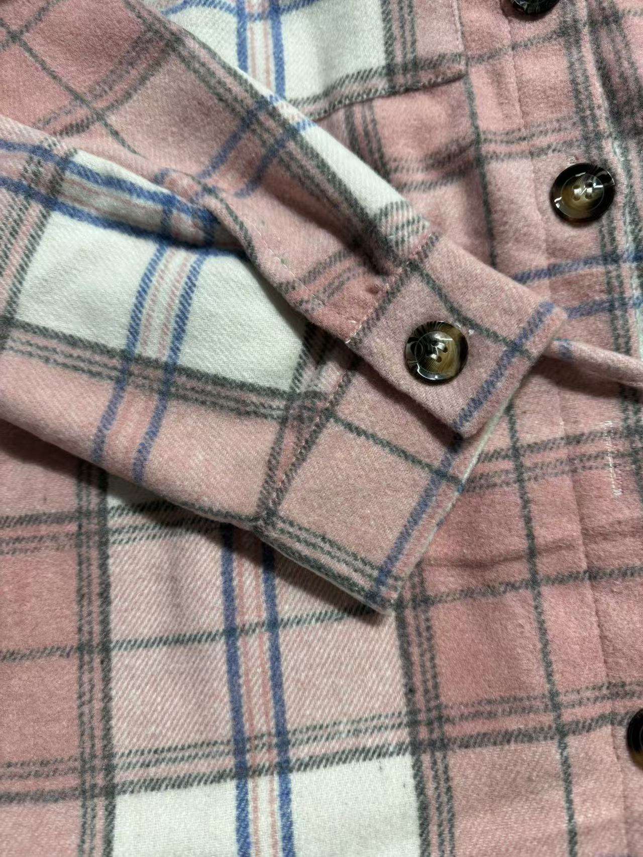 Plaid Button-Up Shirt Jacket image 4