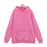 Oversized Sweatshirt Loose Long Sleeve Pullovers - L, Pink image