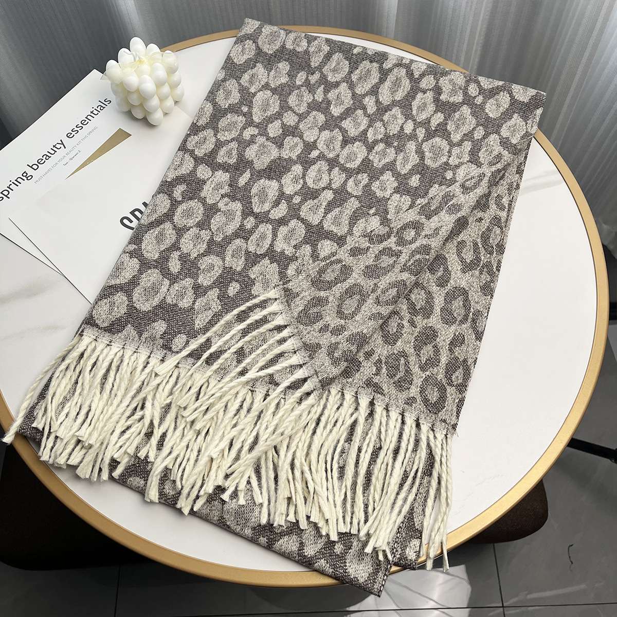 Super Soft Leopard Print Scarf Blanket Wrap image 0