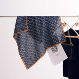 Geometric Print Scarf with Contrast Border image 5