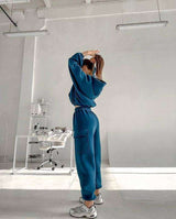 Loose Fit Hooded Sweatshirt With Joggers Co-ord Set image 8