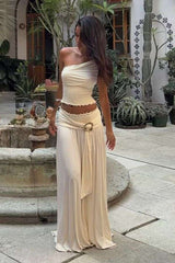 Elegant Two-Piece Women's Outfit - L, Beige image