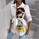 Stand Collar Asymmetrical Hem Shirt Dress image 1