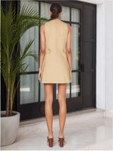 Sleeveless Lace-Up Pocket Dress image 5