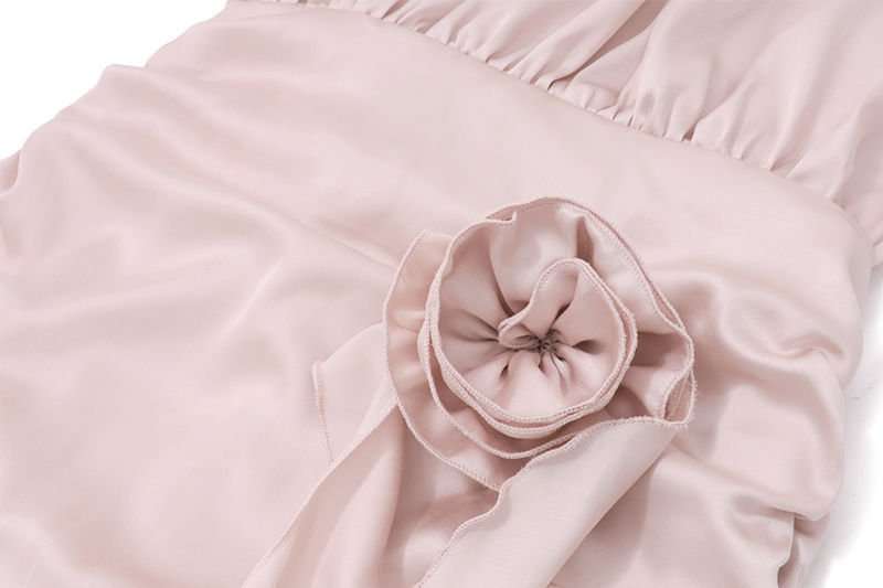 Halter Mini Dress with Bubble & floral Detail image 6