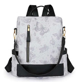 Fashionable Printed Backpack Casual Bag - Free Size, Multi Purple image