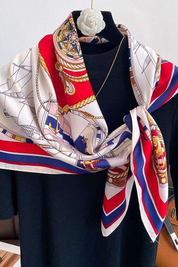 Luxury Printed Sunscreen Scarf image 0