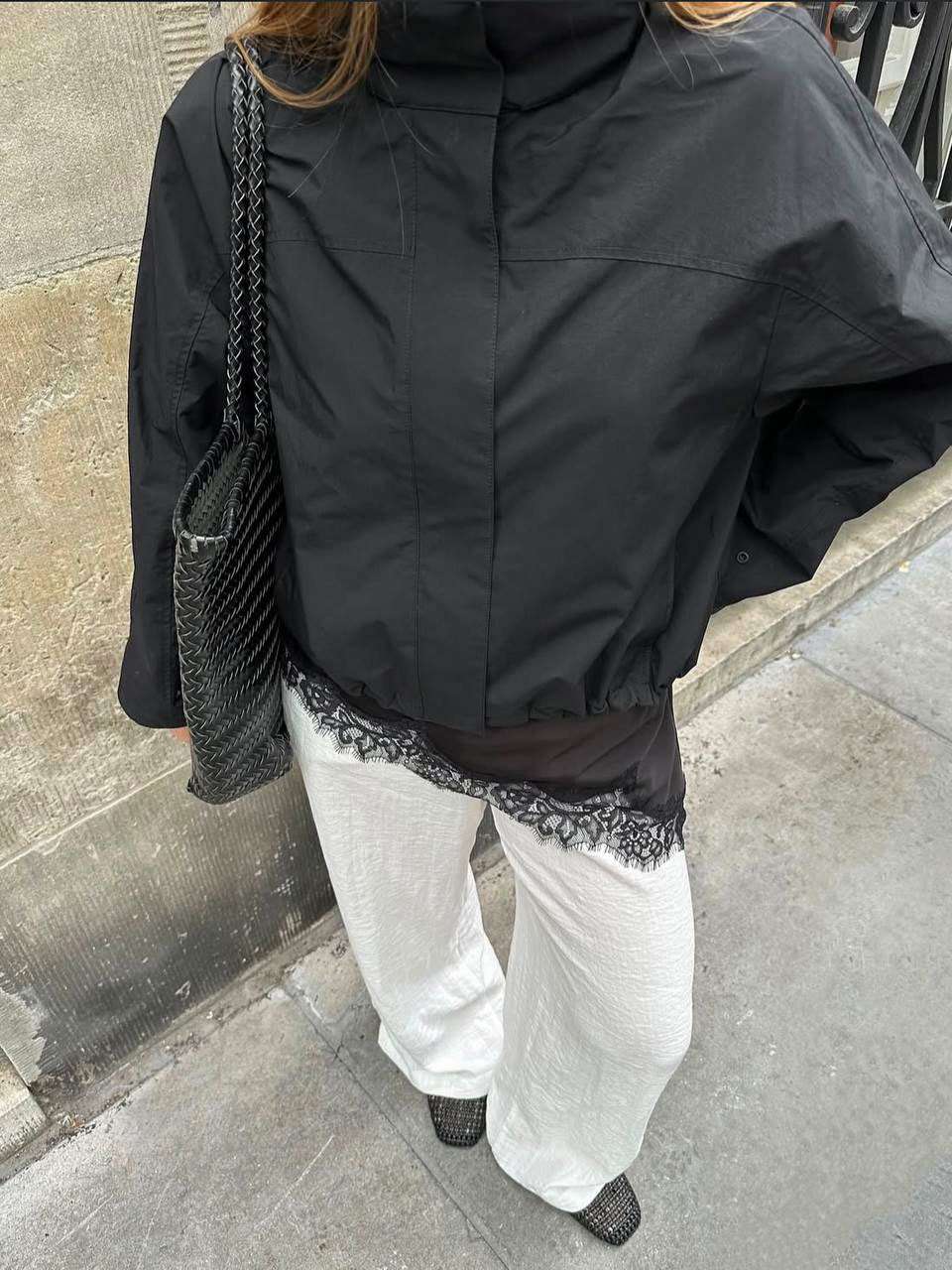 Oversized High-Neck Windbreaker Jacket image 3