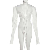 Structured Crop Jacket with Wrap Tie Detail image 2