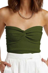 Sexy Solid Color Off Shoulder Knitted Fashion Crop Top image 3