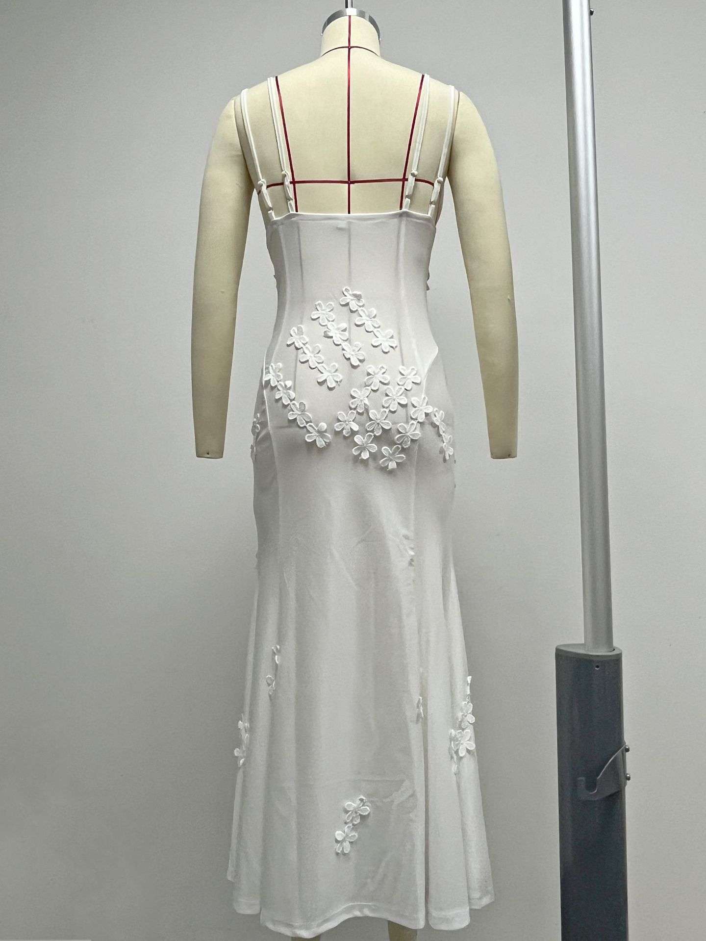 Floral Embroidered Sheer Dress image 5