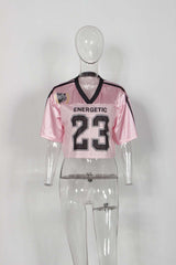 Mesh Varsity Crop Top image 2