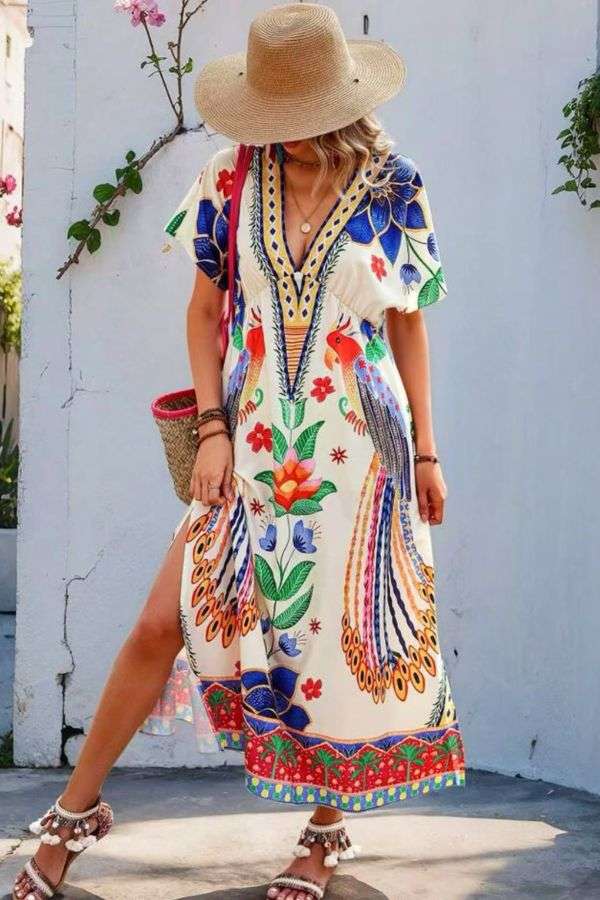 Floral Print Maxi Dress image 0