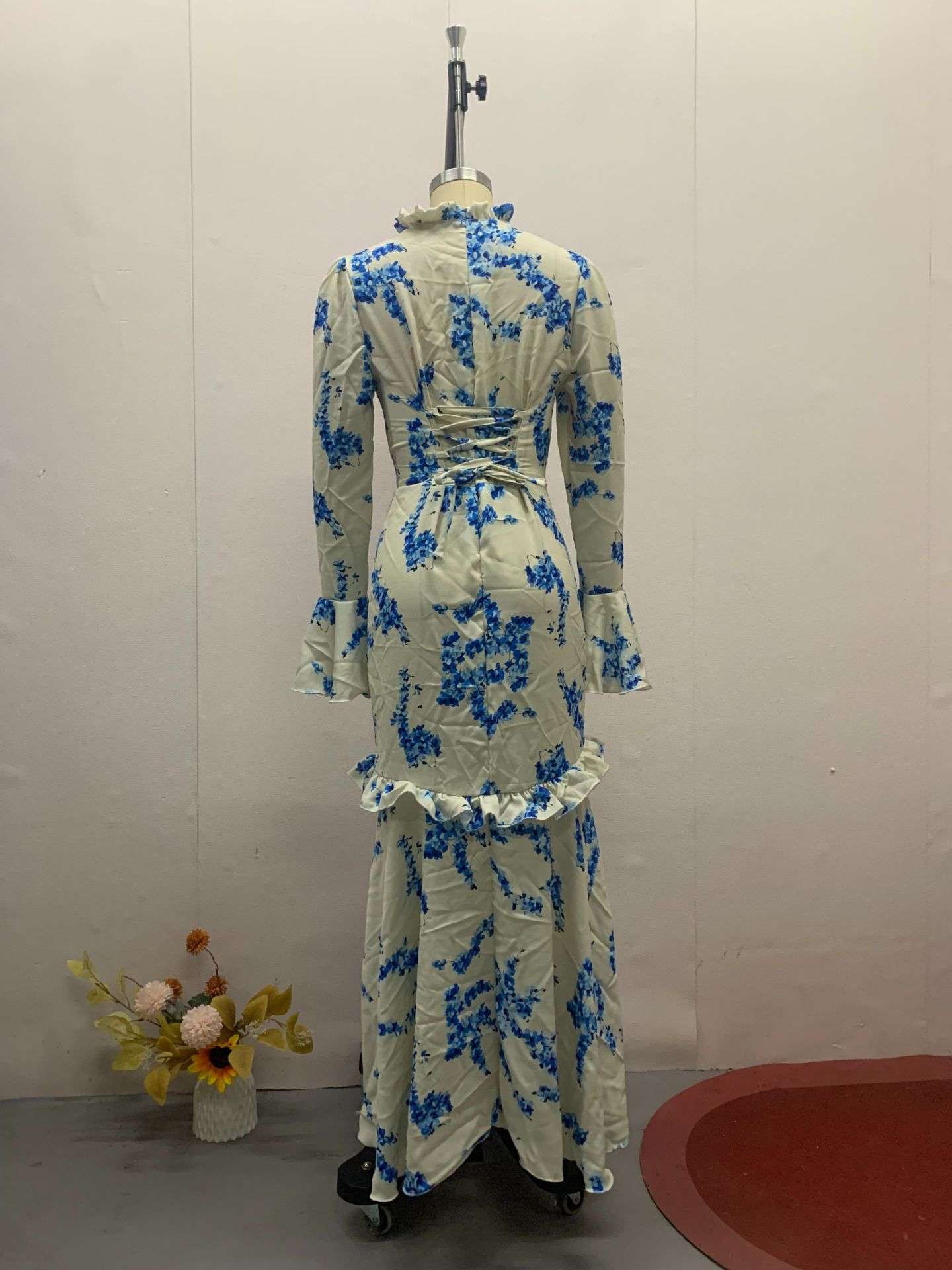 Floral Maxi Dress with Ruffled Sleeves image 3