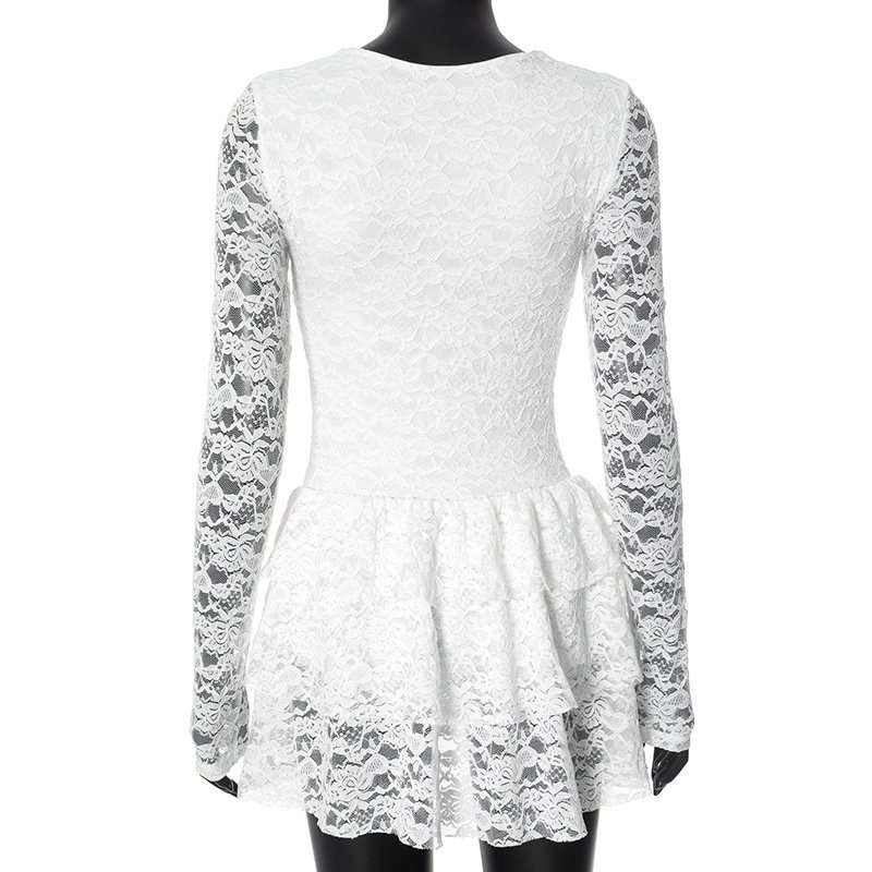 Lace Hollow Out Bodycon Mini Dress image 5