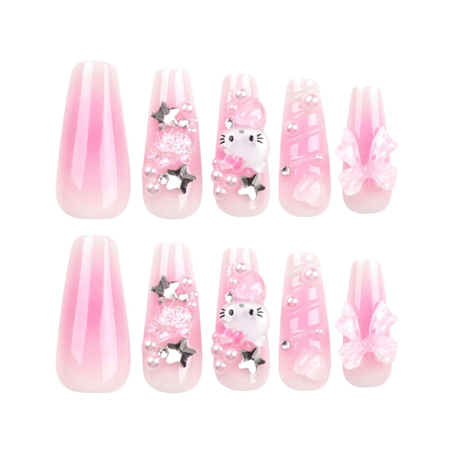Hello Kitty 3D Acrylic Nail Set image 3