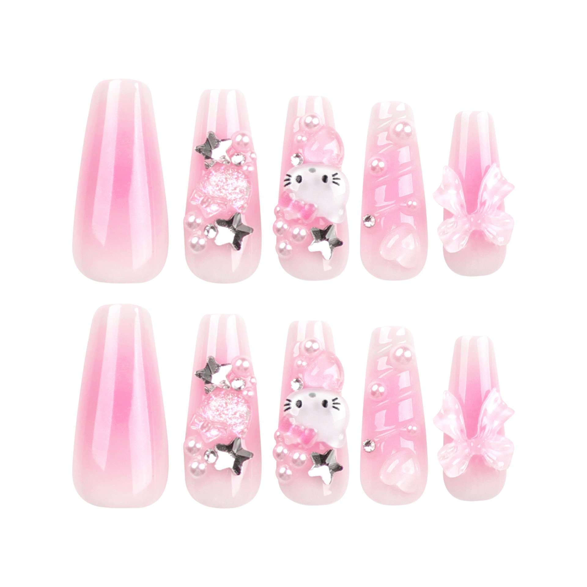 Hello Kitty 3D Acrylic Nail Set image 3