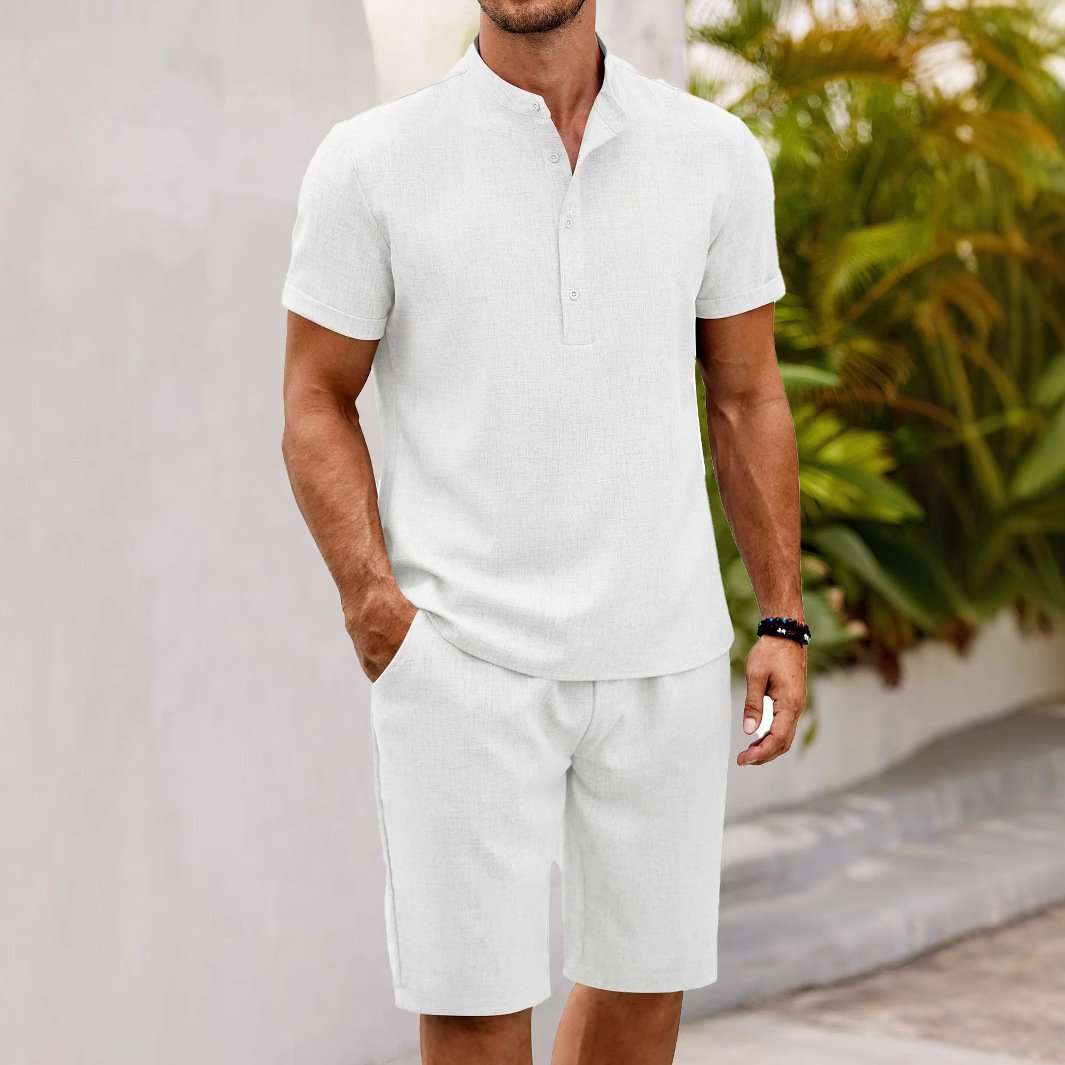 Short-Sleeve Shirt and Shorts Set image 1