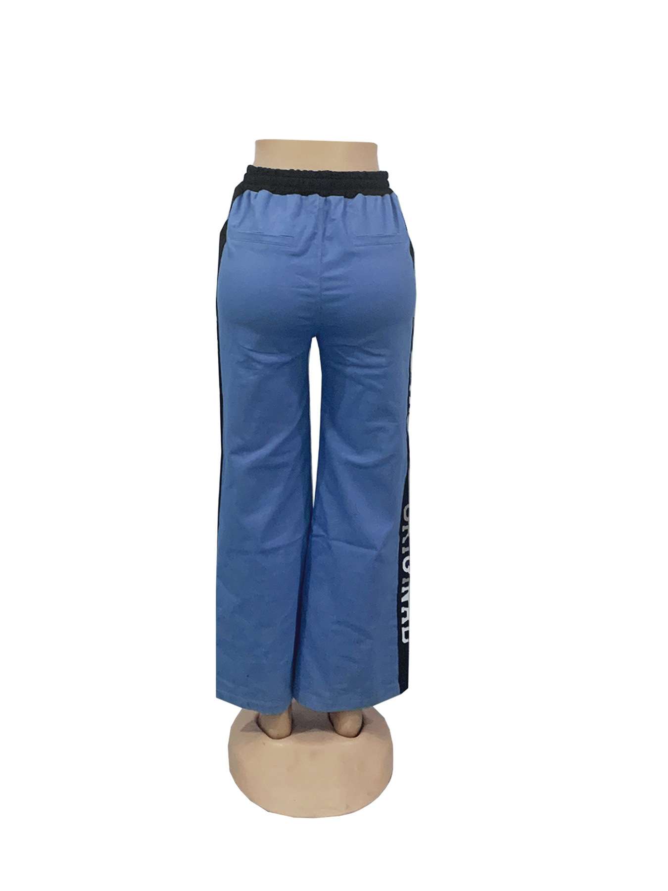 Casual Patchwork Strap Design Straight Pants image 8