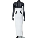 Elegant White Strapless Cutout Gown image 3
