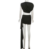 Two-Piece Asymmetrical Crop Top & Mini Skirt image 2