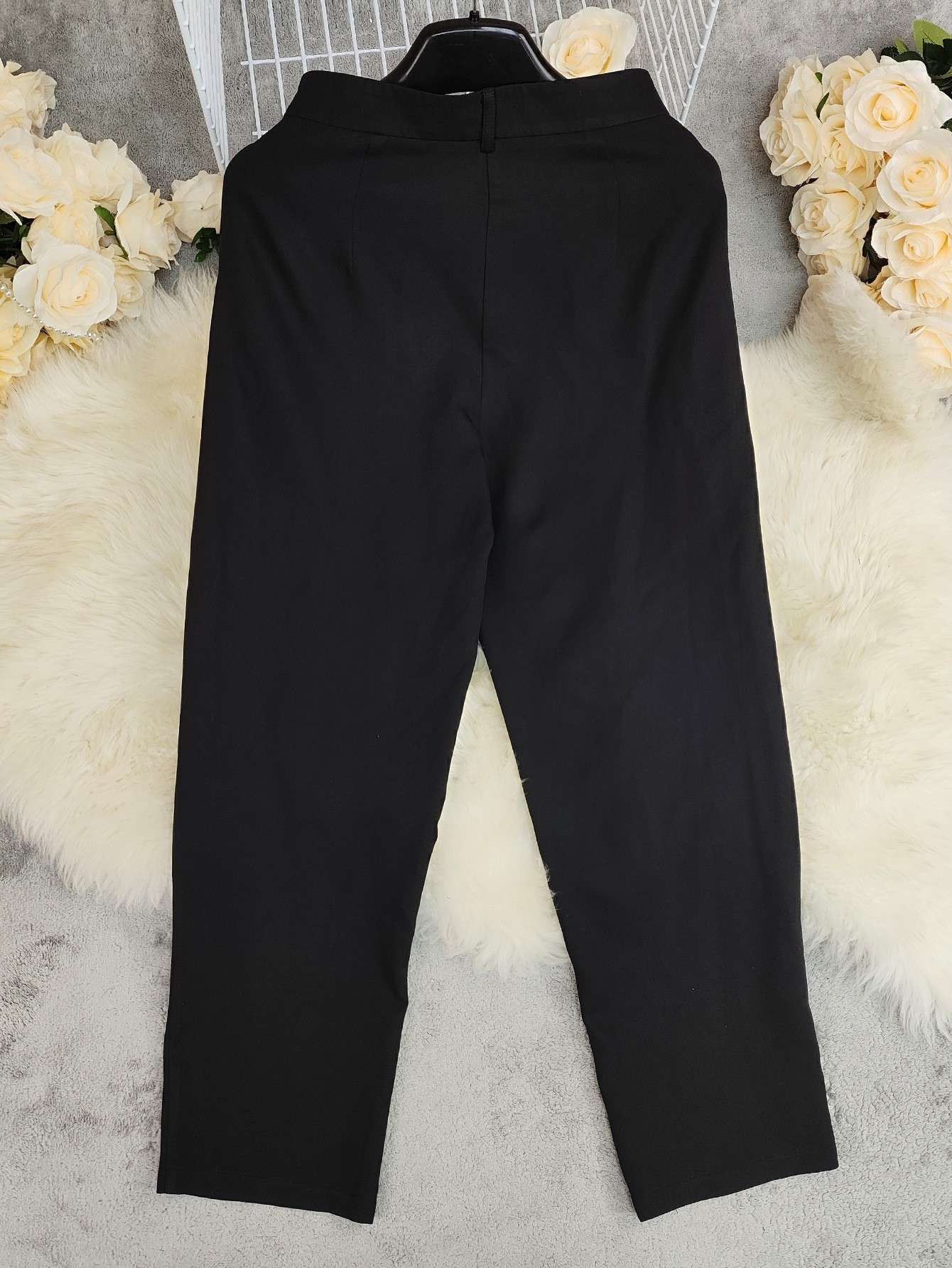 Elegant Two-Tone High-Waisted Trousers image 2