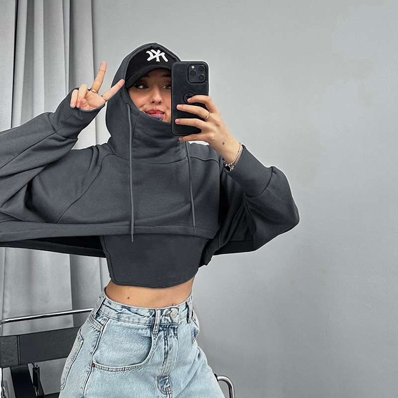 Dynamic Duo Layered Hoodie Set - M, Dark Grey image