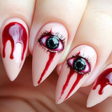 Creepy Eye & Blood Nail Art Design image 3