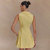 Sleeveless Dress with Button Details image 5