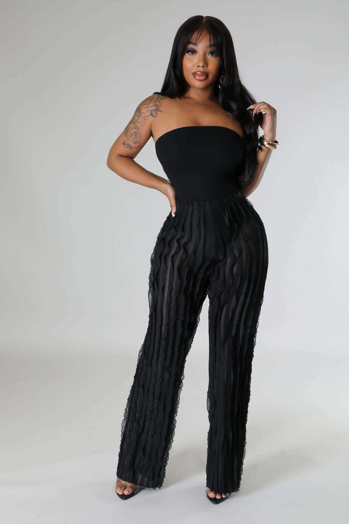 Rippled Radiance Pants - M, Rose Red image