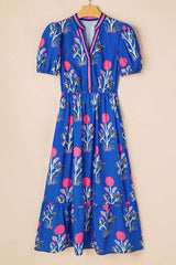 Vibrant Floral Maxi Dress with Ruffled Hem image 4