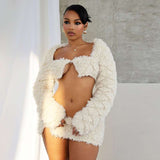 Faux Fur Cardigan &amp; Skirt Set image 1
