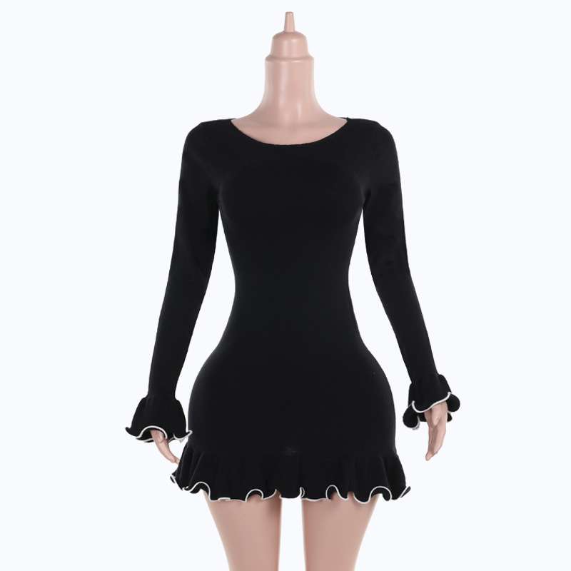 Midnight Flair Knit Mini Dress image 1