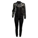 Animal Print Two Piece Activwear Zipper Up Set image 5