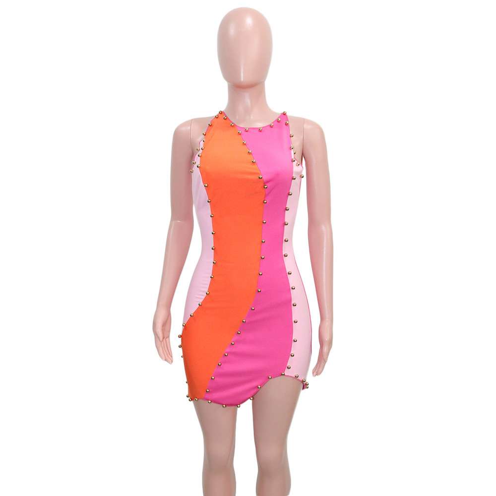 Color Block Sleeveless Bodycon Dress image 2