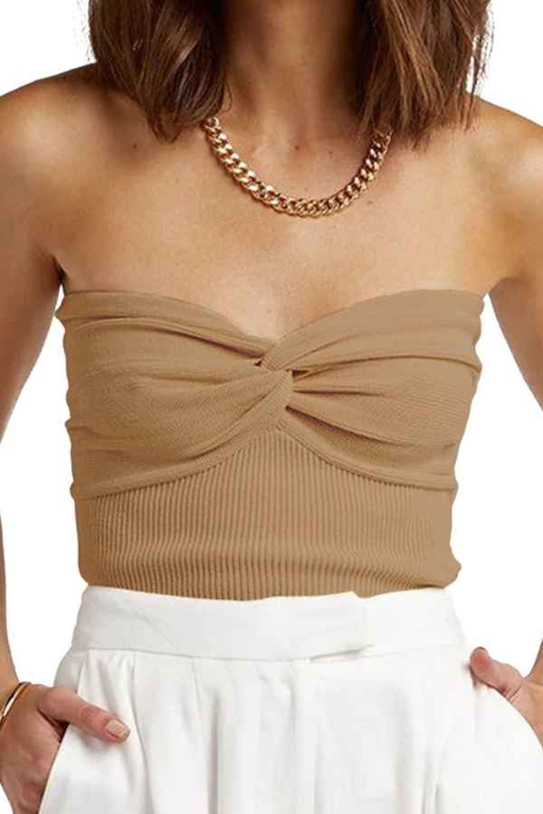 Sexy Solid Color Off Shoulder Knitted Fashion Crop Top image 13