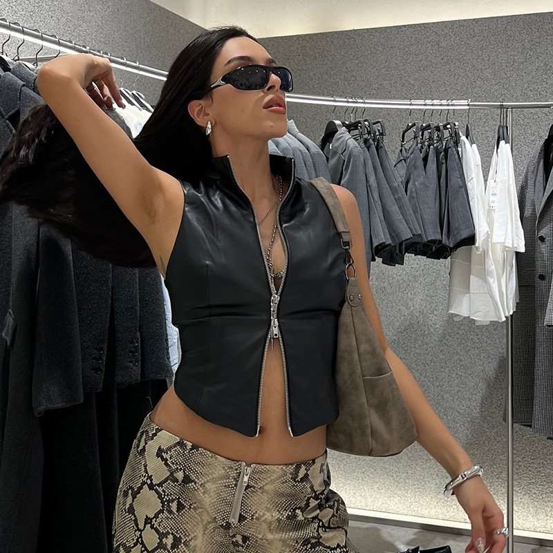 PU Solid High Neck Top image 1